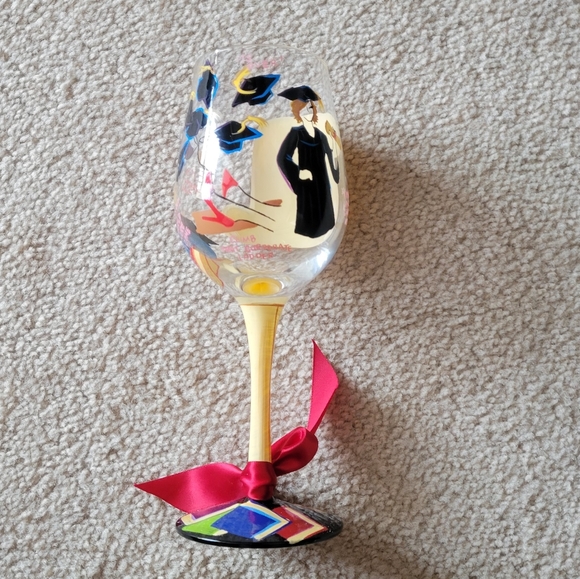 Lolita Graduation Girl hand-painted wine glass - Picture 3 of 4
